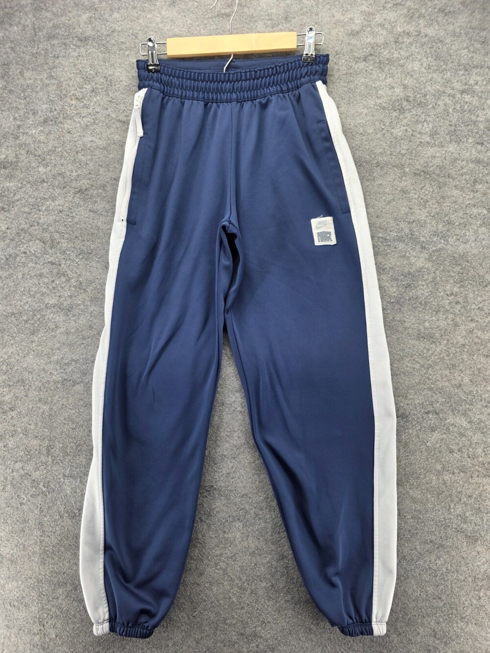 Nike Force Track Pants Mens Small Therma Fit Blue Tapered